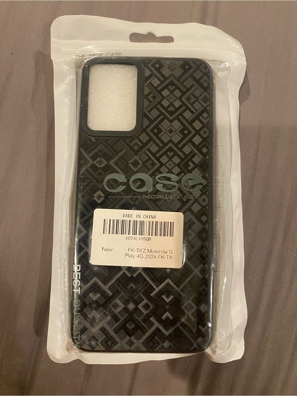 Motorola Black Geometric Textured Protective Case
